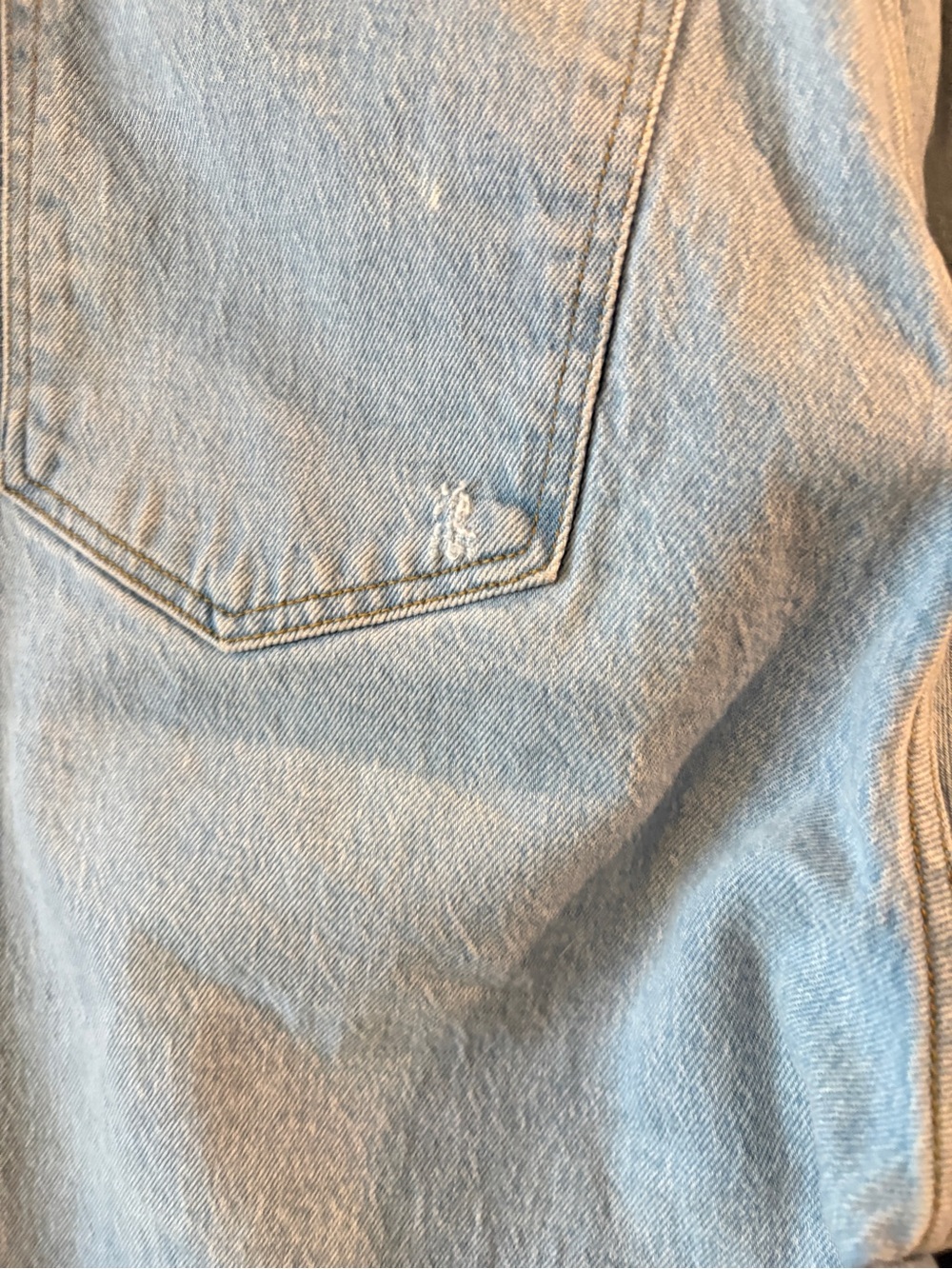 Abercrombie & Fitch 90s Straight Ultra High Rise Light Wash Side Slit Hem 16 - Picture 13 of 15